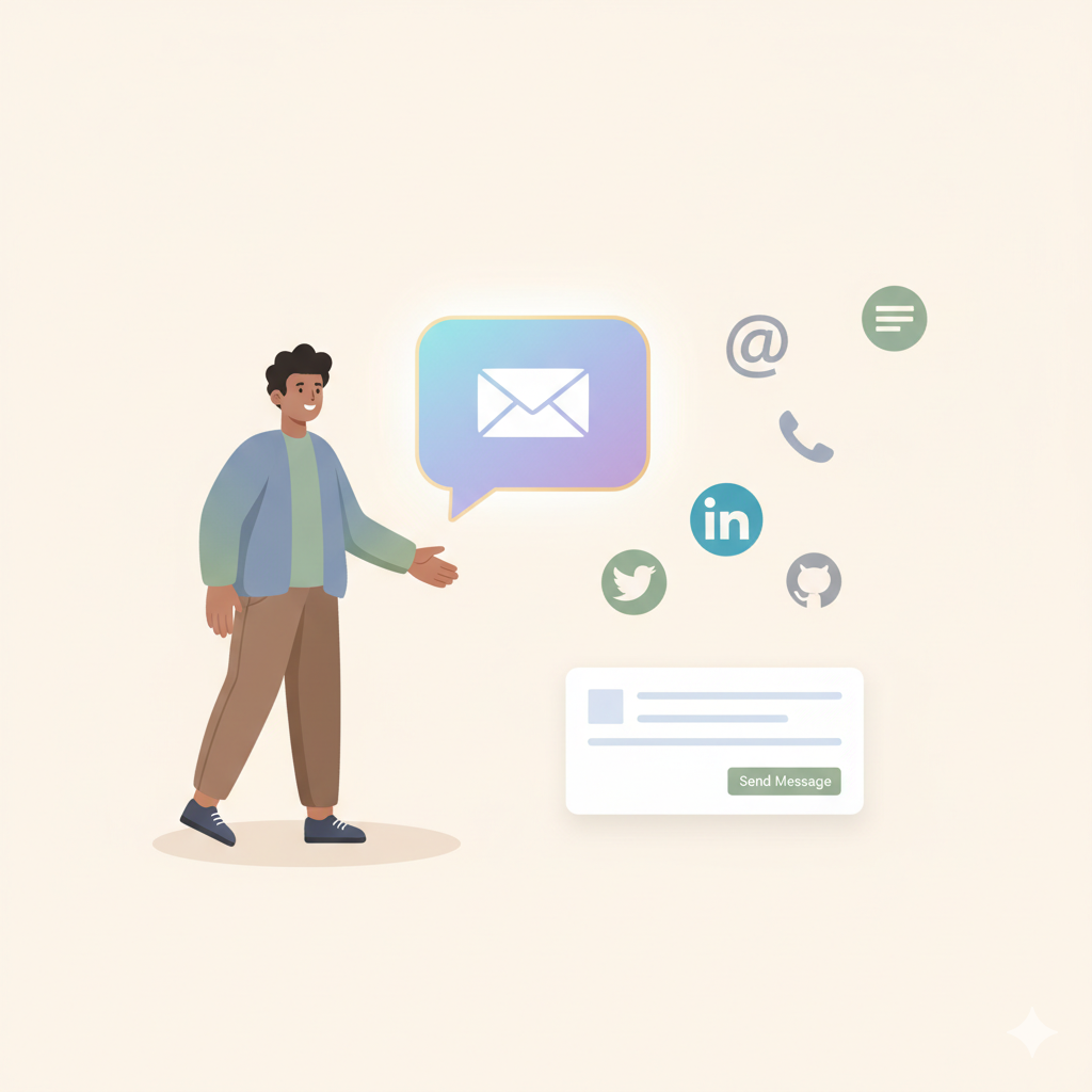Person reaching out to connect